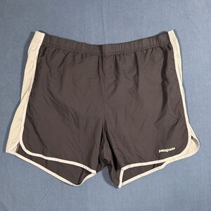 Patagonia Strider Pro Running Shorts 5" Lightweight Black Gray Yellow Mens L